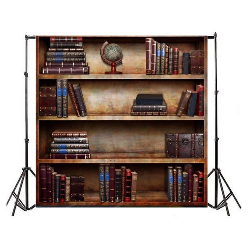 AOFOTO 6x6ft Retro Bookcase Backdrop Vintage Bookshelf Photography Background Magic Books Kid Boy Adult Man Girl Artistic Portrait Nostalgia Photo Shoot Props Video Drop Vinyl Wallpaper - Image 4